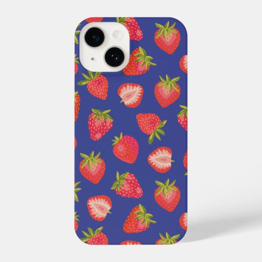 Coque Pour iPhone 14 Motif de fraises (Verso)
