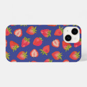 Coque Pour iPhone 14 Motif de fraises (Verso Horizontal)