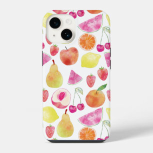 Coque Pour iPhone 14 Motif de fruits à l'aquarelle