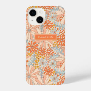 Coque Pour iPhone 14 Motif de jardin à fleurs rétro