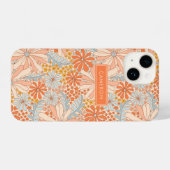 Coque Pour iPhone 14 Motif de jardin à fleurs rétro (Verso Horizontal)