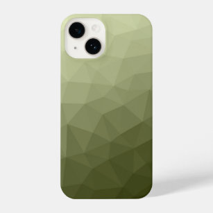 Coque Pour iPhone 14 Motif de maillage géométrique dégradé vert clair d