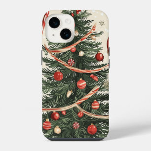 Coque Pour iPhone 14 Motif de Noël floral Poinsettia (4)