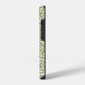 Coque Pour iPhone 14 Motif de rinceaux vert olive (Côté gauche)
