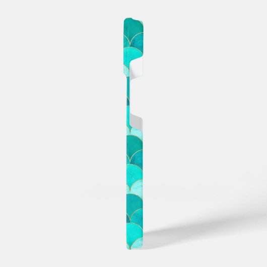 Coque Pour iPhone 14 Motif de sirène vert turquoise (Côté gauche)