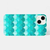 Coque Pour iPhone 14 Motif de sirène vert turquoise (Verso Horizontal)