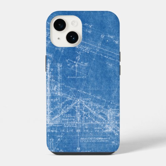 Coque Pour iPhone 14 motif de texture de plan architecture bâtiment bl (Verso)