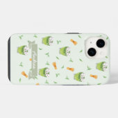 Coque Pour iPhone 14 Motif de thé vert matcha à mousse de chat (Verso Horizontal)