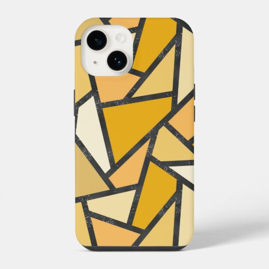 Coque Pour iPhone 14 Motif de verre coloré nuances de jaune (Verso)