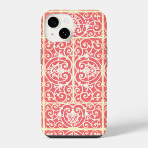 Coque Pour iPhone 14 motif de volutes de corail