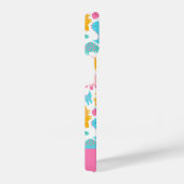 Coque Pour iPhone 14 Motif Dinosaur rose et Turquoise (Côté droit)