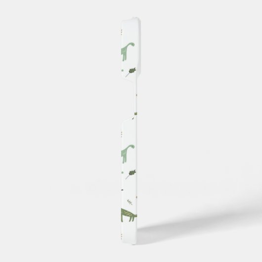 Coque Pour iPhone 14 Motif Dinosaure Vert (Côté droit)