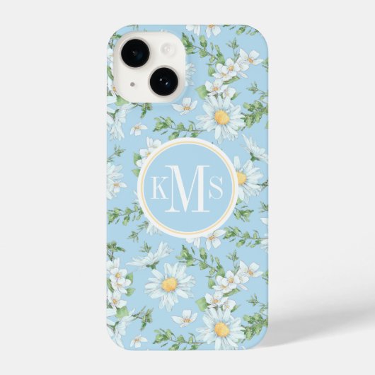 Coque Pour iPhone 14 Motif du jardin fleuri Pastel Daisy (Verso)
