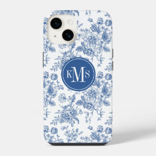Coque Pour iPhone 14 Motif Fleur Bleue