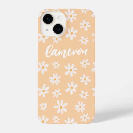 Coque Pour iPhone 14 Motif Fleur Cute Daisy (Verso)