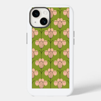 Coque Pour iPhone 14 Motif floral Art Déco moderne - Pétales roses