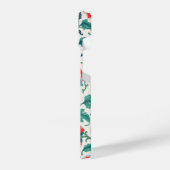 Coque Pour iPhone 14 Motif floral rouge et vert (Côté gauche)