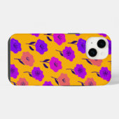 Coque Pour iPhone 14 Motif floral vibrant (Verso Horizontal)