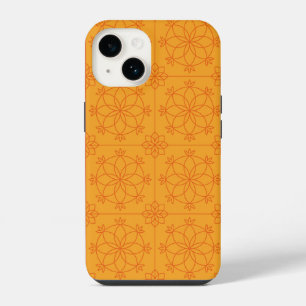 Coque Pour iPhone 14 Motif géométrique de mandala décoratif jaune