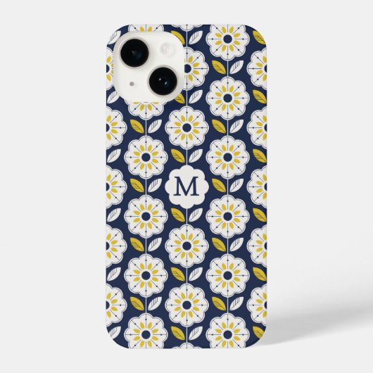Coque Pour iPhone 14 Motif géométrique vintage (Verso)