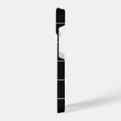 Coque Pour iPhone 14 Motif Grille noir et blanc (Côté gauche)