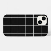 Coque Pour iPhone 14 Motif Grille noir et blanc (Verso Horizontal)