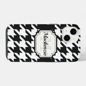Coque Pour iPhone 14 Motif Houndstooth (Verso Horizontal)