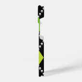 Coque Pour iPhone 14 Motif Jacquard crâne vert (Côté gauche)