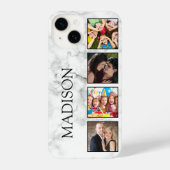 Coque Pour iPhone 14 Motif Marbre blanc en pierre (Verso)