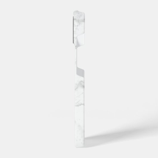 Coque Pour iPhone 14 Motif Marbre blanc en pierre (Côté gauche)