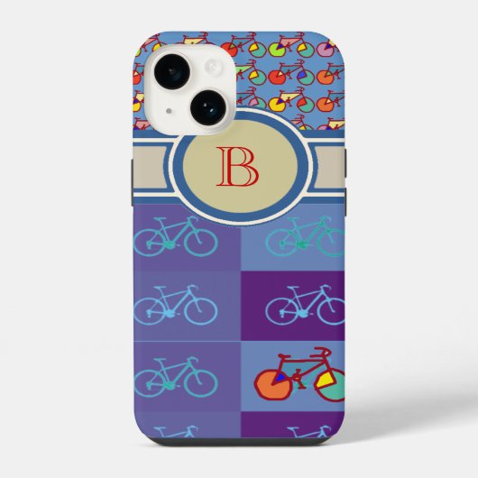 Coque Pour iPhone 14 motif monogramme (Verso)