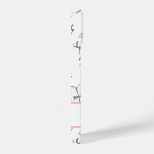 Coque Pour iPhone 14 Motif papillon avec nom (Côté droit)