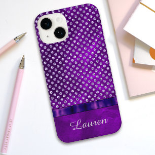 Coque Pour iPhone 14 Motif Royal Purple Silver