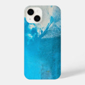 Coque Pour iPhone 14 Motif Turquoise Abstrait (Verso)