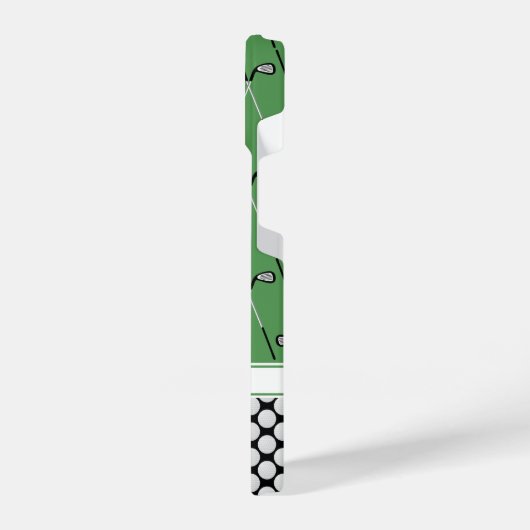 Coque Pour iPhone 14 Motifs de golf de Monogrammes vert (Côté gauche)