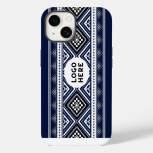 Coque Pour iPhone 14 Motifs géométriques ethniques abstraits noirs avec