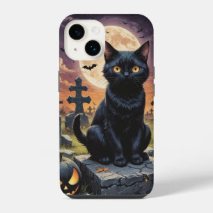 Coque Pour iPhone 14 Moustaches de l'Heure Sorcière - Chat Noir
