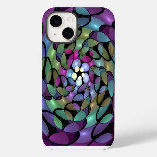 Coque Pour iPhone 14 Mouvements colorés Abstrait Trippy Fractal Art
