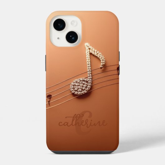 Coque Pour iPhone 14 Musical (Verso)