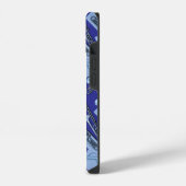Coque Pour iPhone 14 Musique Notée Trombone Modèle Bleu (Côté gauche)