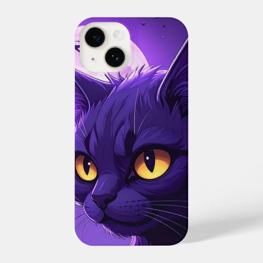 Coque Pour iPhone 14 Mystic Midnight Cat iPhone Case (Verso)