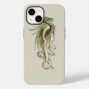 Coque Pour iPhone 14 Mythologie Vintage, Dragon ailé avec une queue de