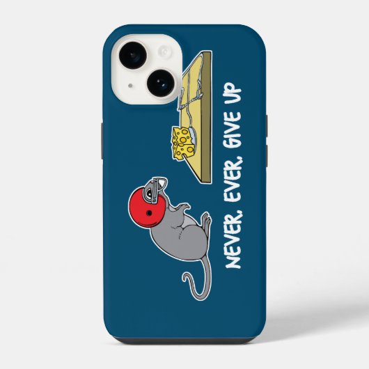 Coque Pour iPhone 14 N'abandonne jamais (Verso)