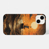 Coque Pour iPhone 14 Navire naviguant la nuit (Verso Horizontal)