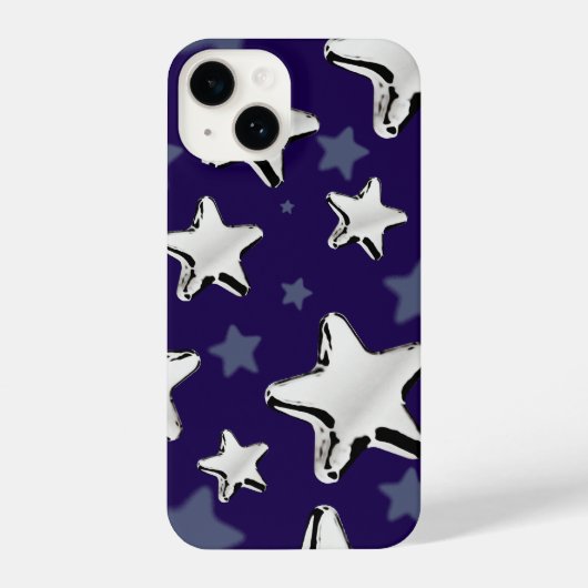 Coque Pour iPhone 14 navy bleu phone case (Verso)