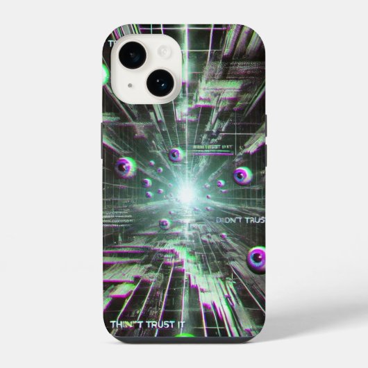 Coque Pour iPhone 14 📱 « Ne vous y fiez pas » Étui de téléphone Weirdc (Verso)