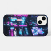 Coque Pour iPhone 14 Neon Cyberpunk Glitch Anime iPhone Case (Verso Horizontal)