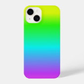 Coque Pour iPhone 14 Néon Fluorescent Ombre Arc-en-Ciel (Verso)