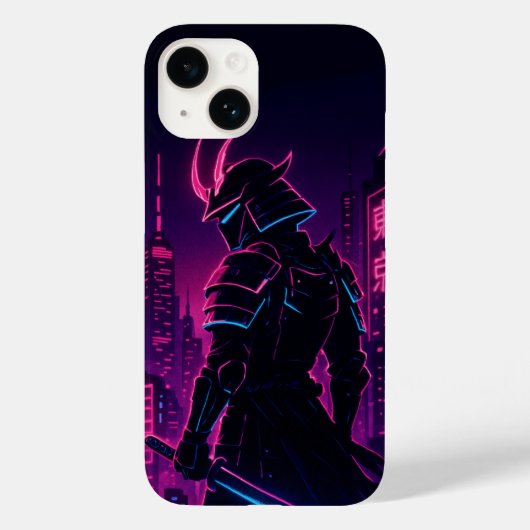 Coque Pour iPhone 14 Neon Samurai Cyberpunk coque iphone (Verso)