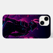 Coque Pour iPhone 14 Neon Samurai Cyberpunk coque iphone (Verso (horizontal))